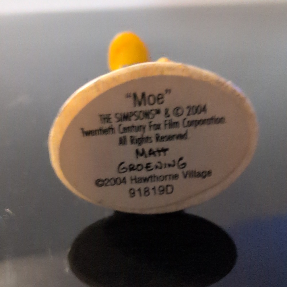 The Simpsons Moe Hawthorne Village Christmas Figurine 2004 91819D Matt Groening - Picture 5 of 5